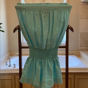 Short strapless linen romper size S